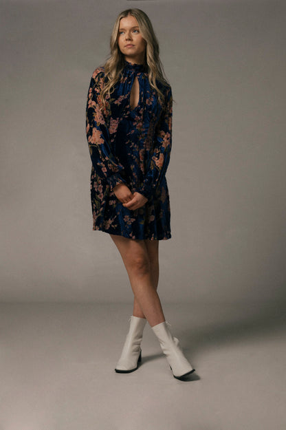 Vintage babydoll mini dress front view - Lemon Lane Vintage