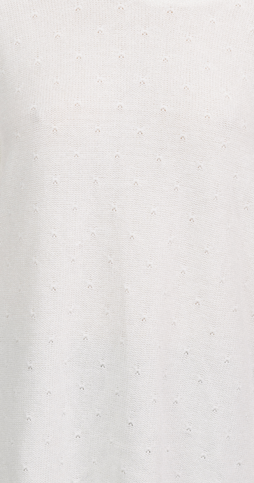 Vintage white knit turtleneck long sleeved top delicate stitch detail close-up - Lemon Lane Vintage